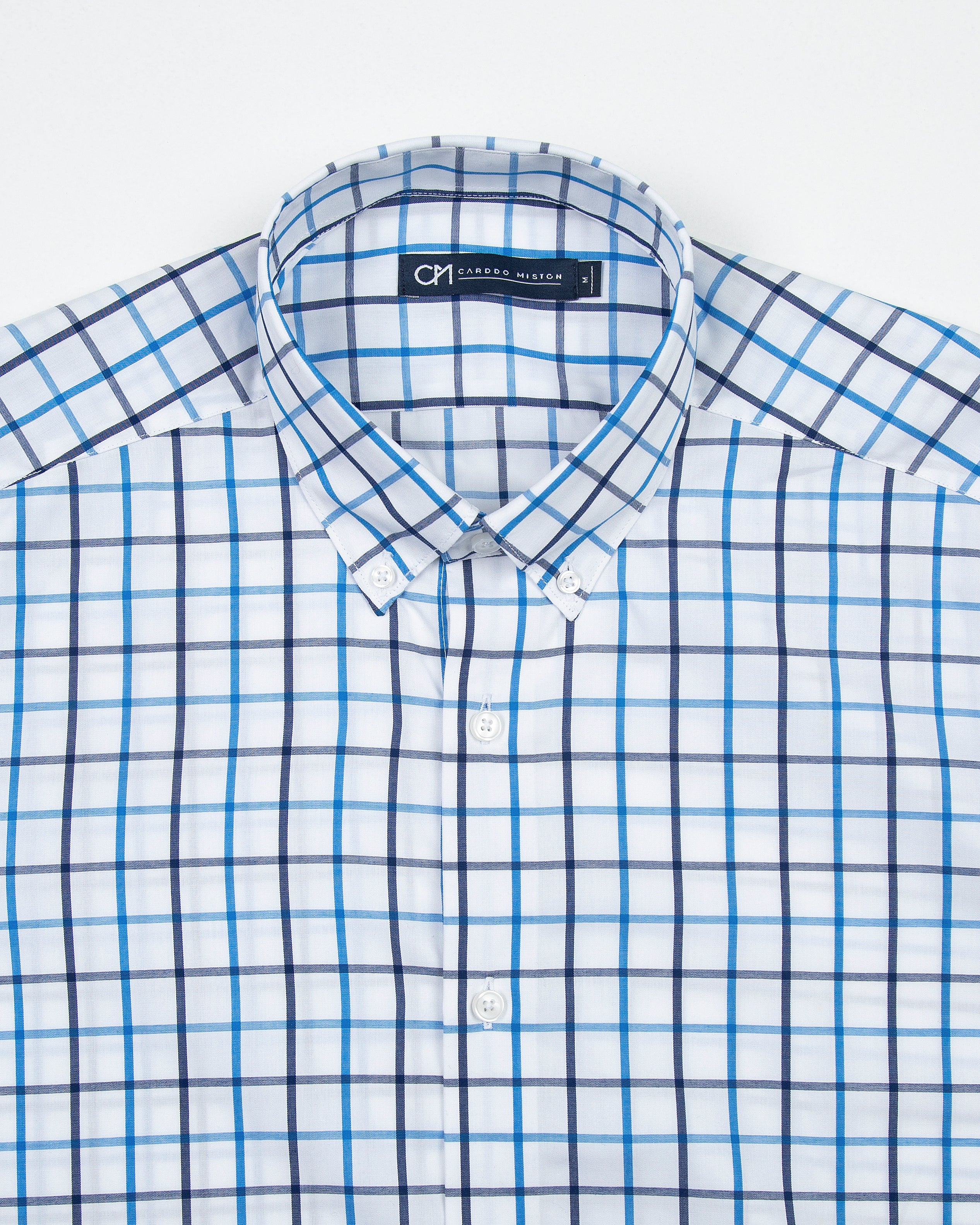 Camisa Cuadro Ventana Algodón Multiazul